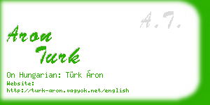 aron turk business card